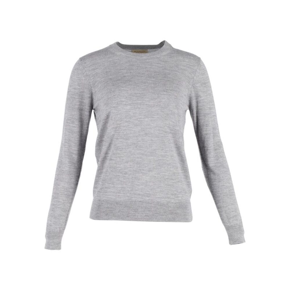 Burberry Gray Off-the-Shoulder Sweater